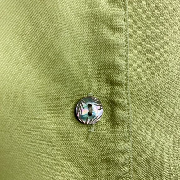 Lime Green Silk TOMMY BAHAMA Sleeveless Shirt Sz 10 EUC! - Picture 4 of 10